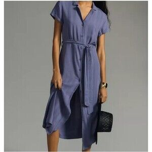 Anthropologie Blue Midi Dress